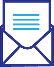 blue and purple letter icon